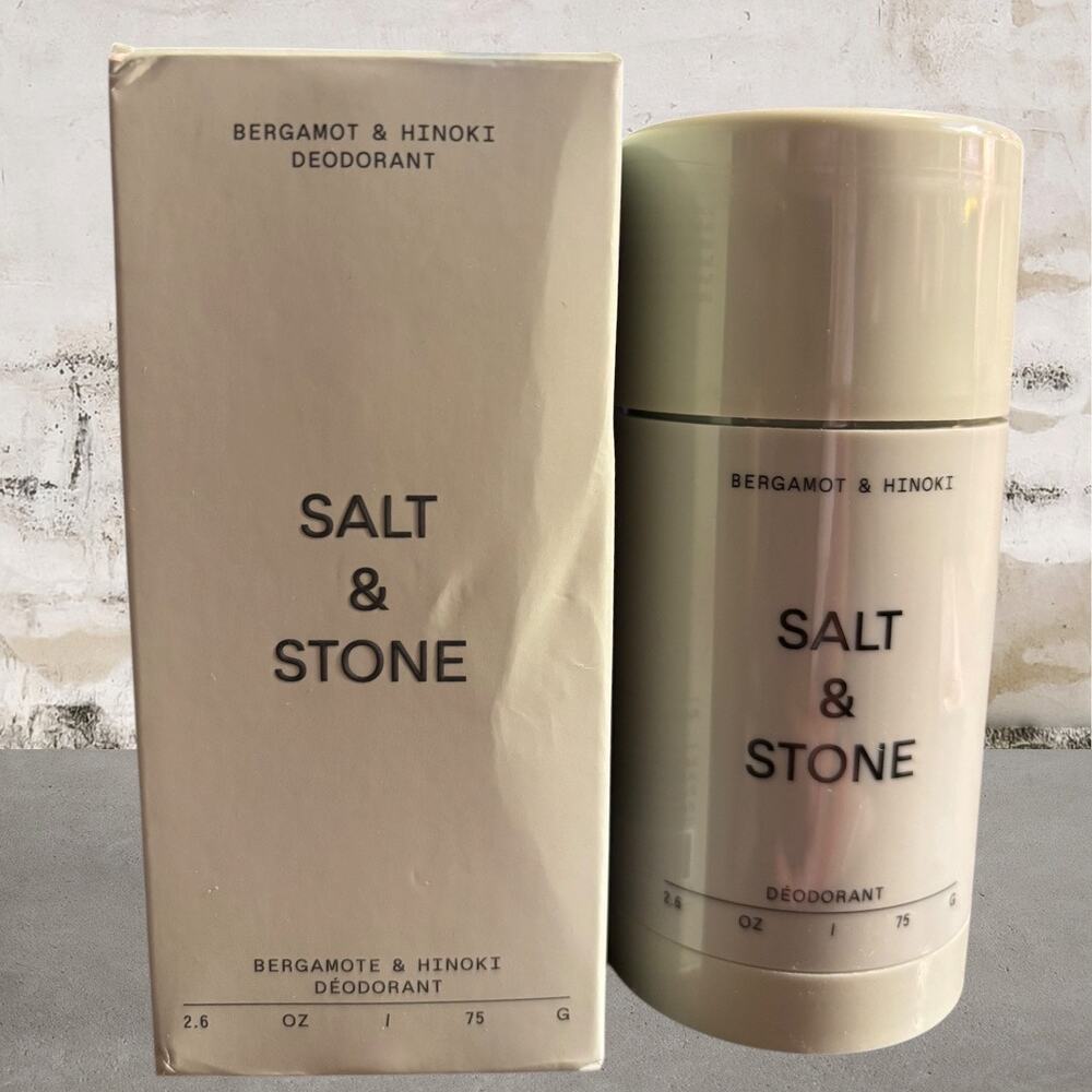SALT & STONE Bergamot & Hinoki Deodorant  NIB